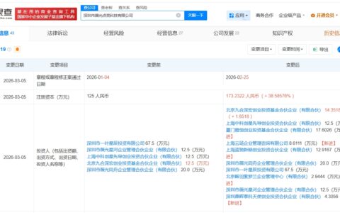 蚂蚁集团旗下公司等入股薇光点亮 后者为AI Agent智能硬件研发商
